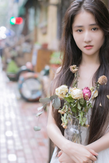 角落里的木槿花